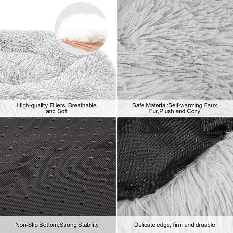 Soft Plush Round Cozy Bed