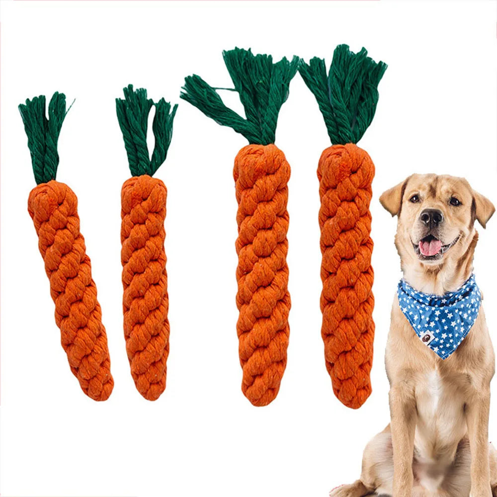 Durable Carrot Rope Chew Toy