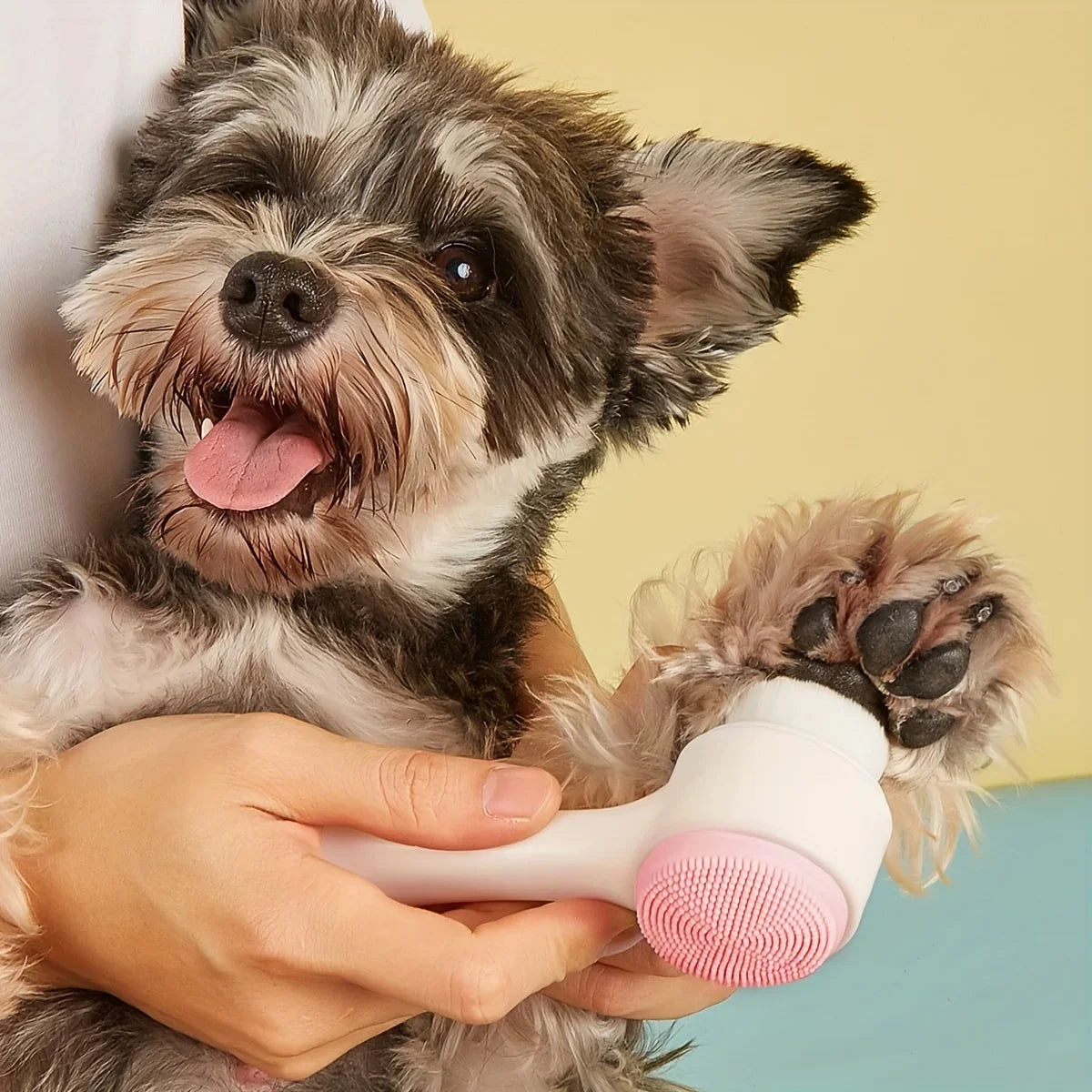 Dual-Sided Silicone Paw Cleaner Brush