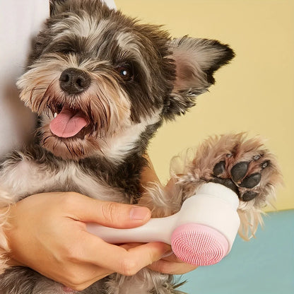 Dual-Sided Silicone Paw Cleaner Brush