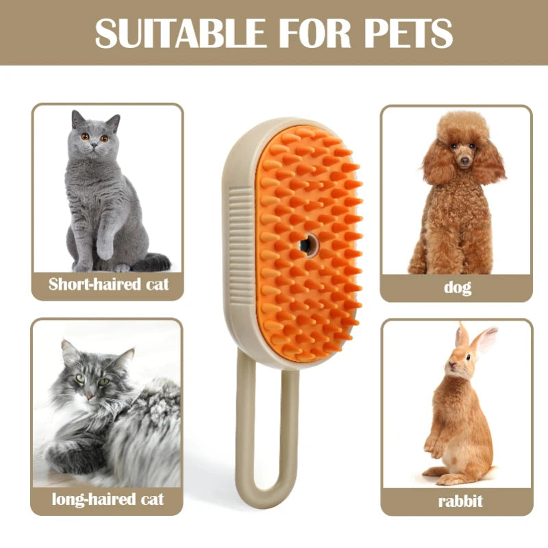 3-in-1 Steam Brush Grooming Comb