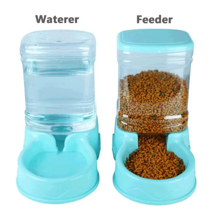 Automatic 3.8L Pet Feeder Water Fountain
