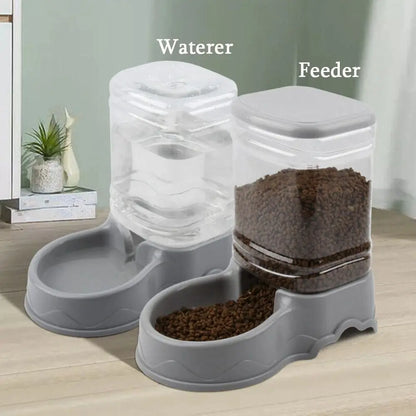 Automatic 3.8L Pet Feeder Water Fountain