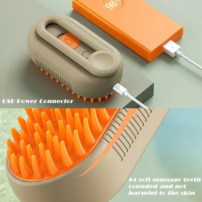 3-in-1 Steam Brush Grooming Comb