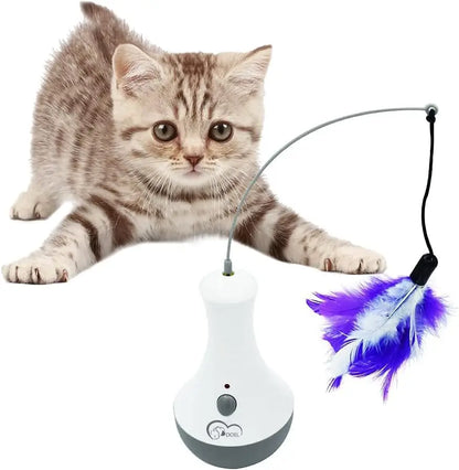 Automatic Interactive Feather Teaser Toy