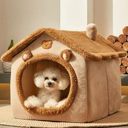 Foldable Pet House Warm Winter Bed