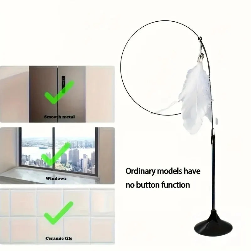 Interactive Feather Wand Teaser Toy