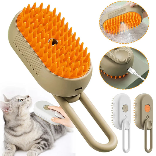 3-in-1 Steam Brush Grooming Comb