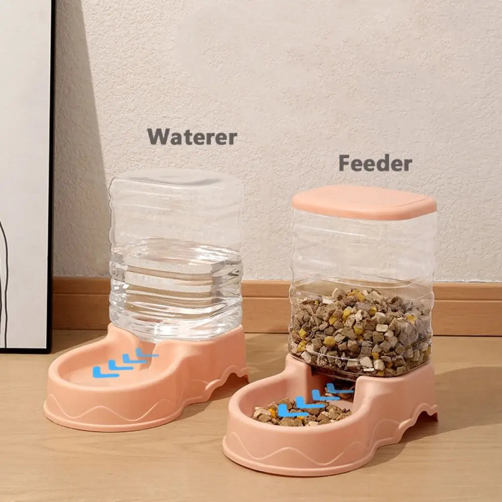 Automatic 3.8L Pet Feeder Water Fountain