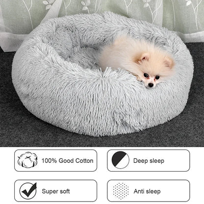Soft Plush Round Cozy Bed