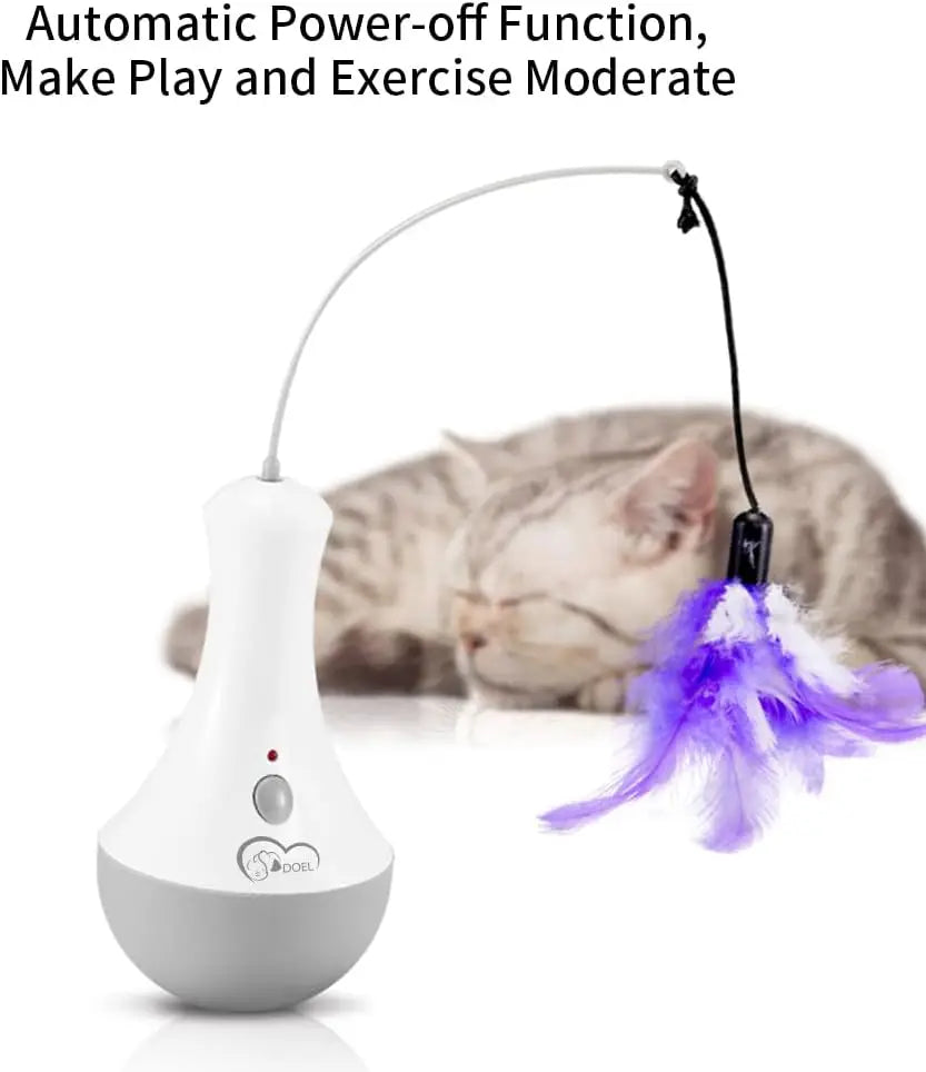 Automatic Interactive Feather Teaser Toy