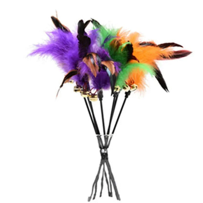 Interactive Feather Bell Wand Toy Set