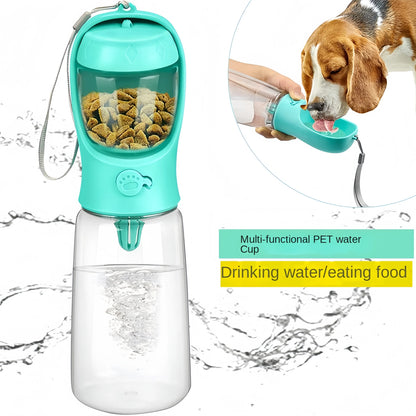 Portable Pet Water Bottle Food Dispenser Travel Cup