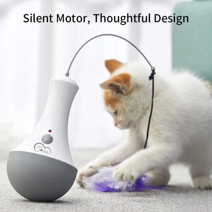 Automatic Interactive Feather Teaser Toy