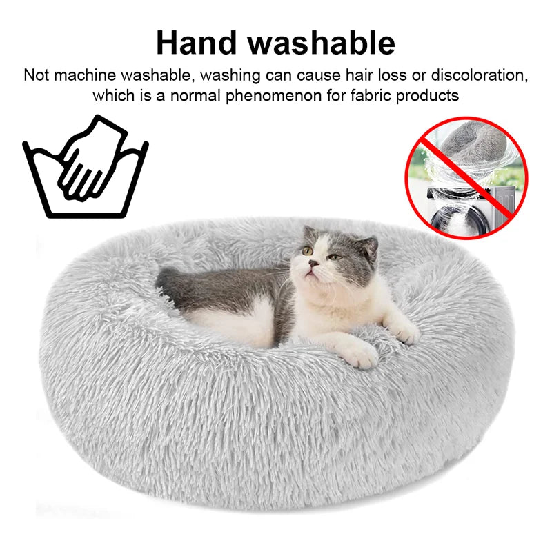 Soft Plush Round Cozy Bed