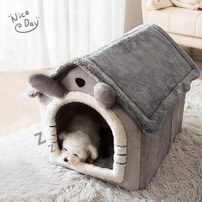 Foldable Pet House Warm Winter Bed