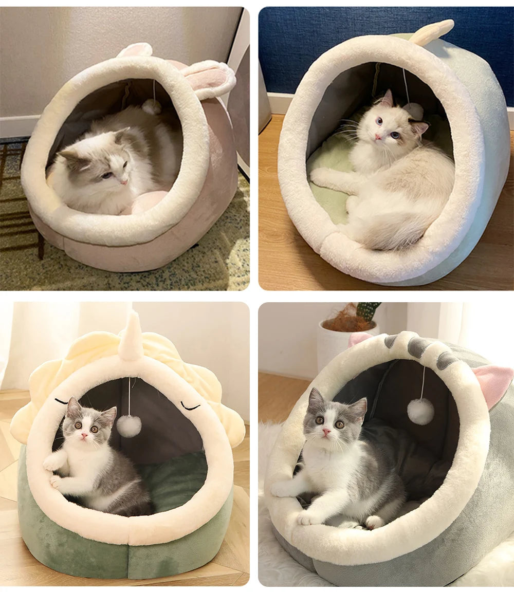 Foldable Cartoon Pet Bed Soft