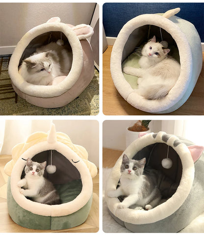 Foldable Cartoon Pet Bed Soft