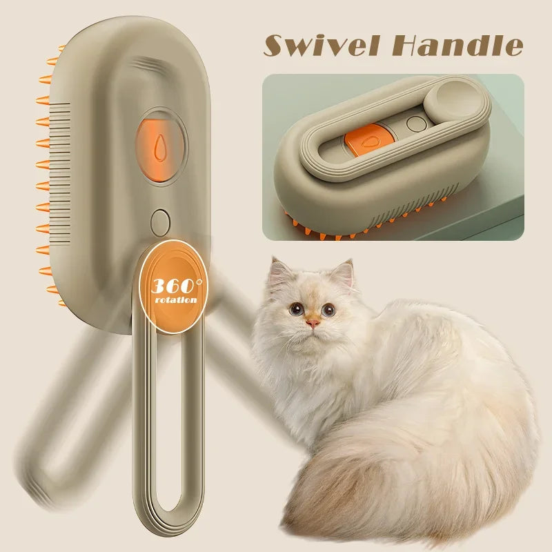 3-in-1 Steam Brush Grooming Comb
