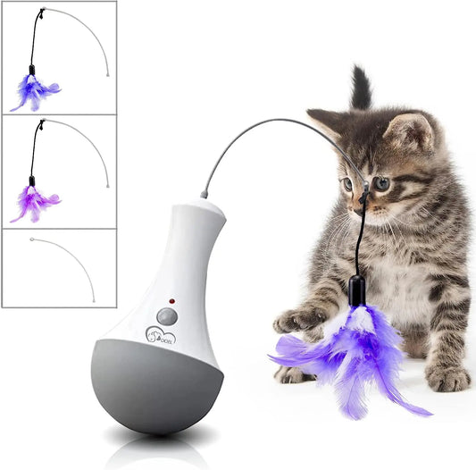 Automatic Interactive Feather Teaser Toy