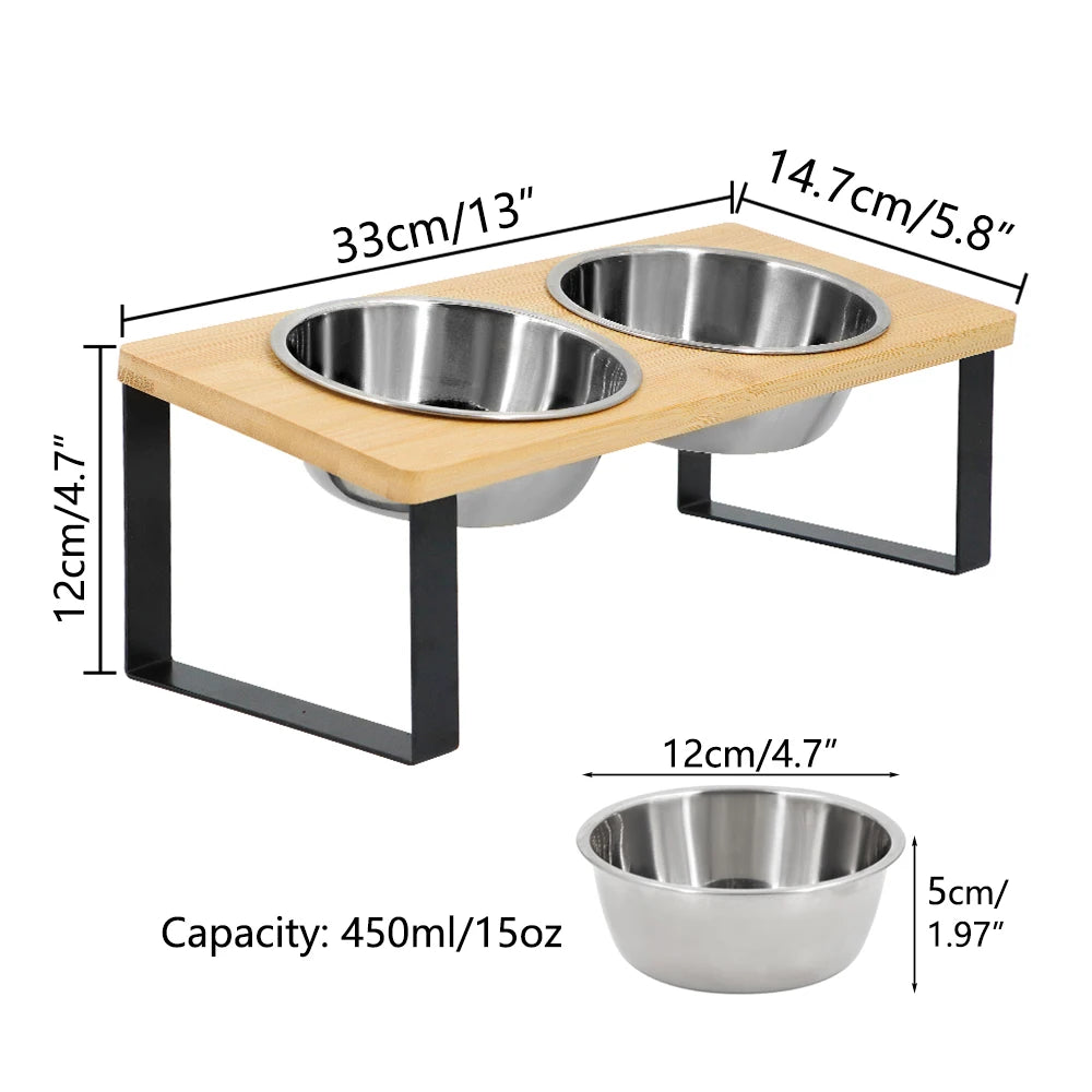 15° Tilted Elevated Cat Bowls