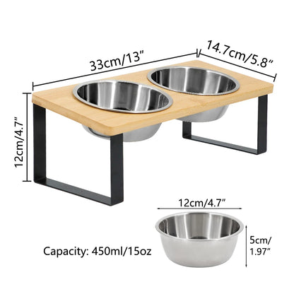 15° Tilted Elevated Cat Bowls
