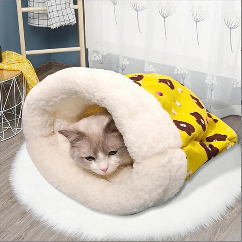 Warm Winter Cat Bed Cozy