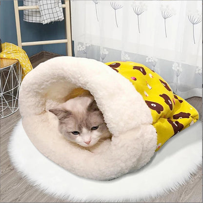 Warm Winter Cat Bed Cozy