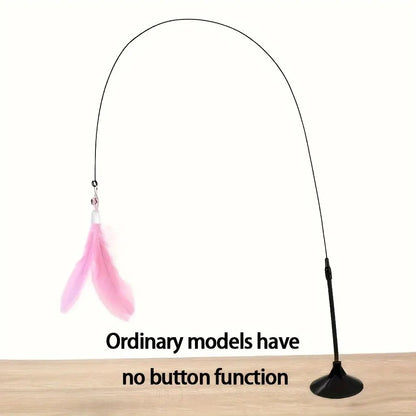 Interactive Feather Wand Teaser Toy
