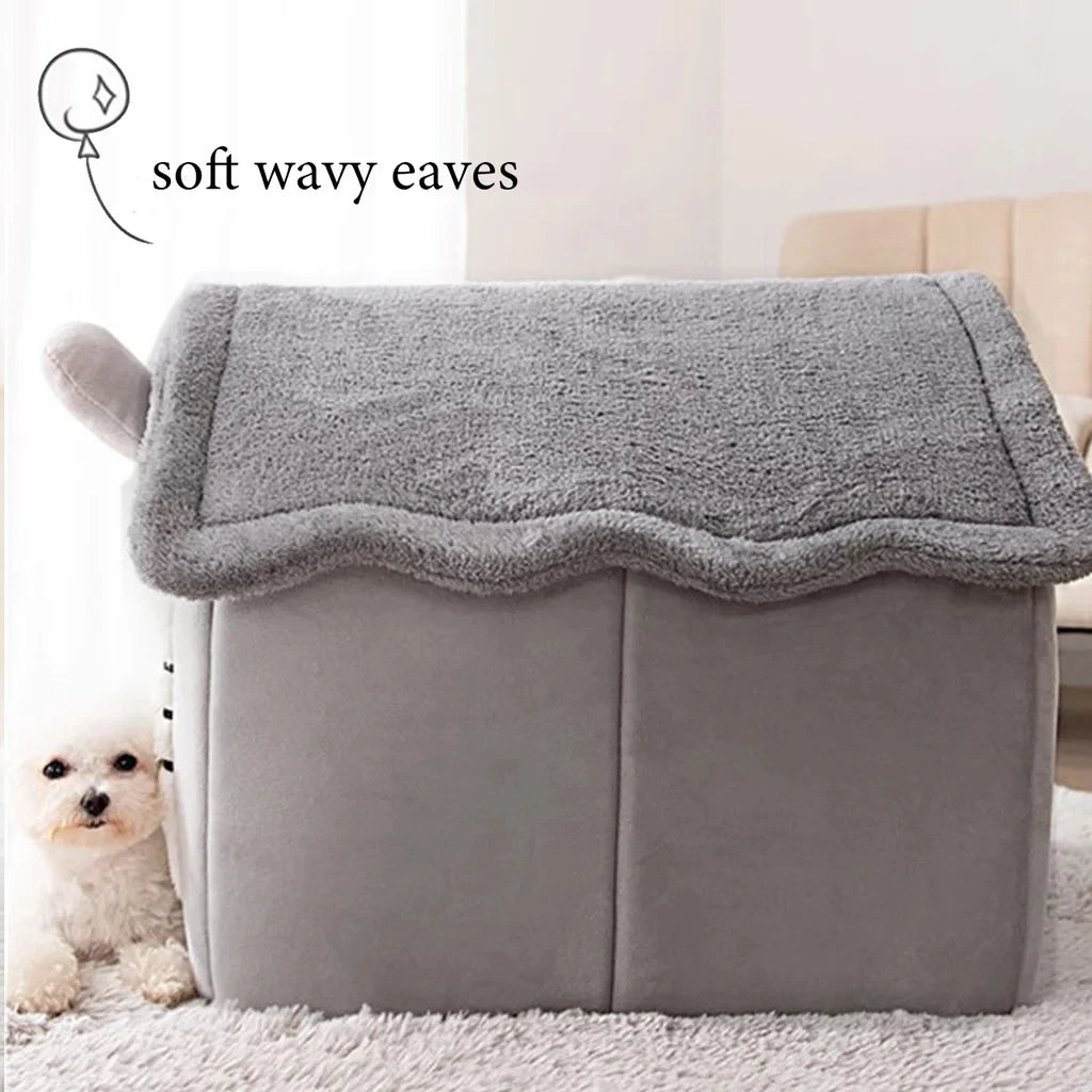 Foldable Pet House Warm Winter Bed