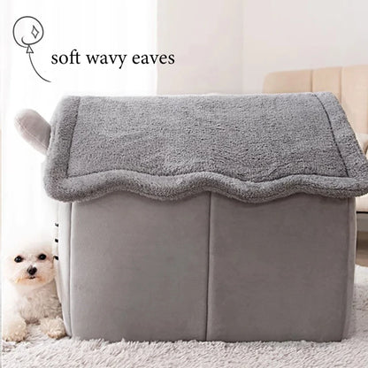 Foldable Pet House Warm Winter Bed