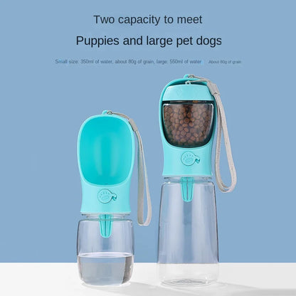 Portable Pet Water Bottle Food Dispenser Travel Cup