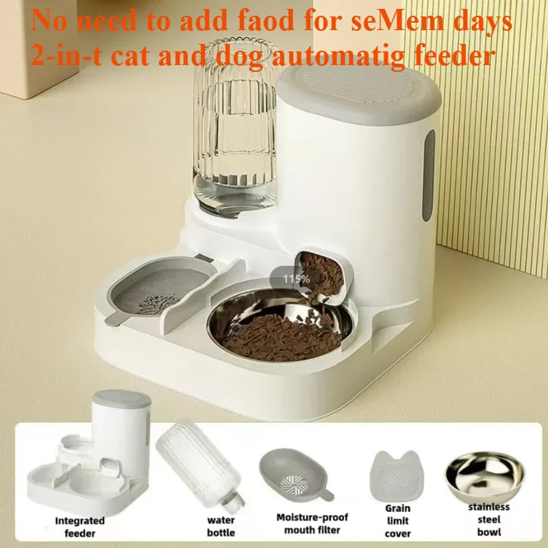 Automatic Pet Feeder Cat Dog Bow