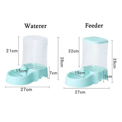 Automatic 3.8L Pet Feeder Water Fountain