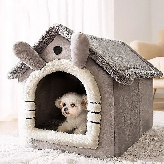 Foldable Pet House Warm Winter Bed