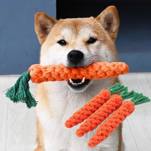 Durable Carrot Rope Chew Toy
